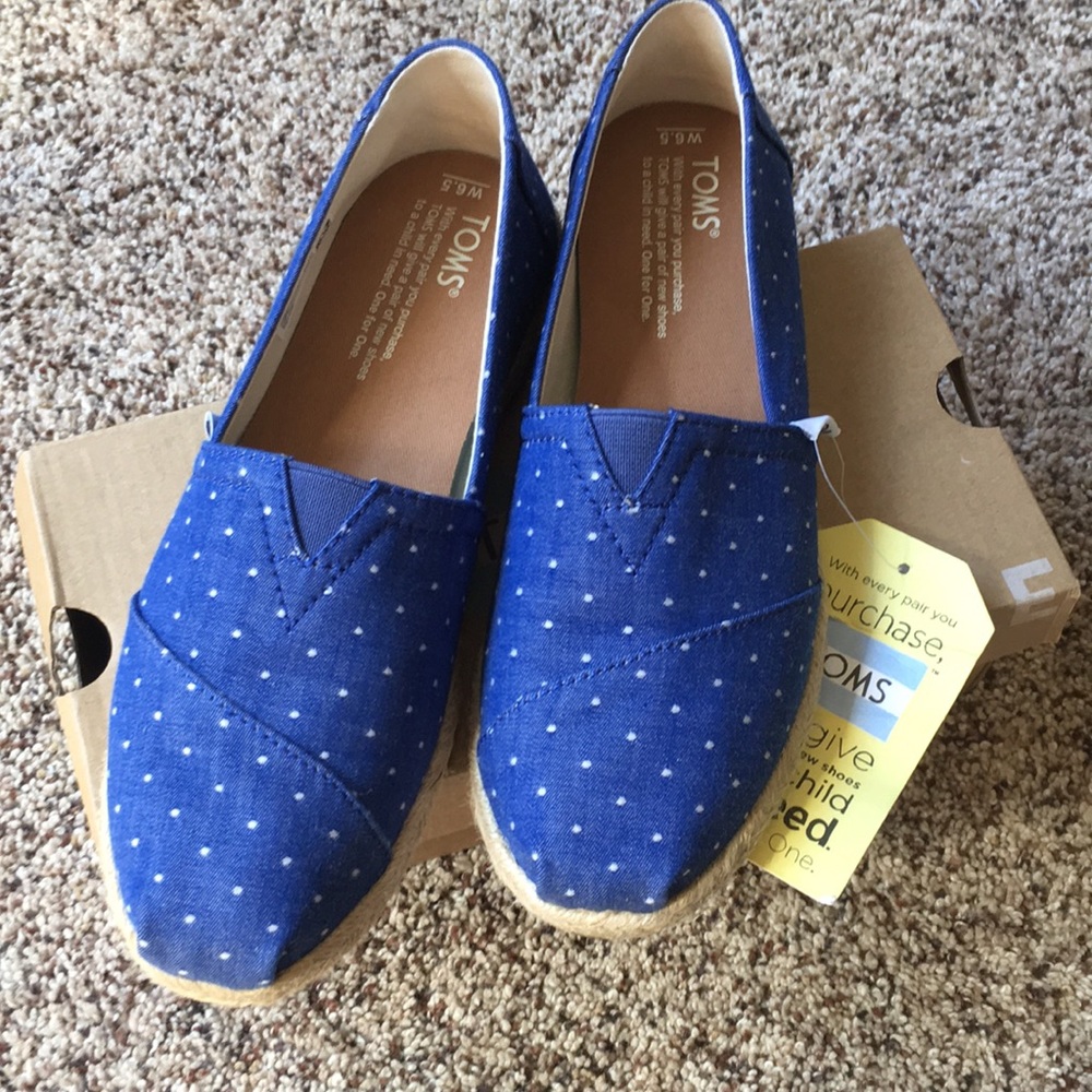 TOMS Imperial Blue Dot Chambray